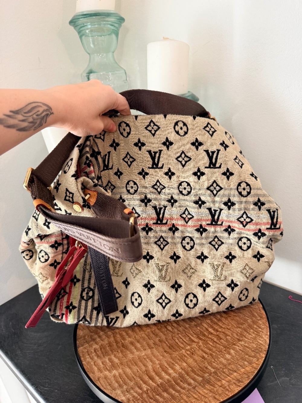 Louis Vuitton Limited Edition Rouge Monogram Cheche Bohemian Bag
